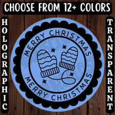 40 CHRISTMAS STICKERS 2" LABELS SEALS THANK YOU SCRATCH RESISTANT NEW YEAR SANTA