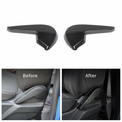 2pcs Car Seat Adjustment Cover Trim Decor For Ford F150 2015-20 Black Wood Grain