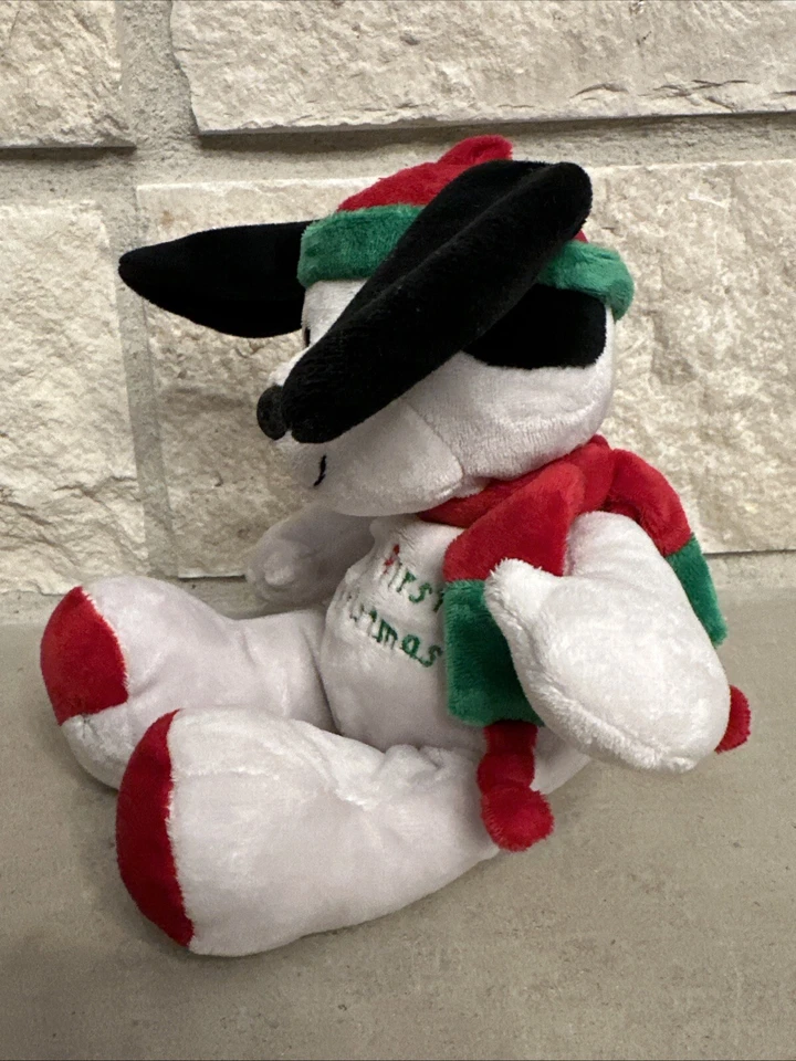 VV) PRESTIGE 玩具 白色 黑色 毛绒 小狗 第一次 圣诞节 红色 绿色 Lovey — 第 4/4 张图片