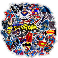 Batman  Superman Decal Stickers Random Assorted Lot Of 45 Pieces GREAT SET 