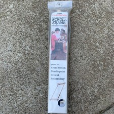 Vtg Scroll Frame Needlework FA Edmunds Sealed Hardwood Crewel Cross Stitch New