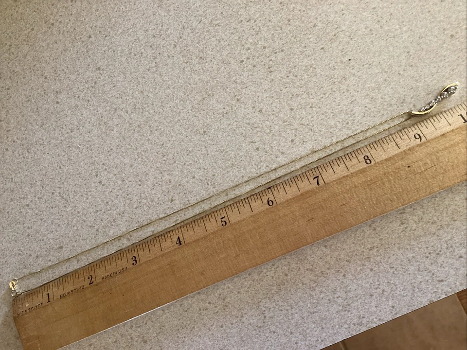 REBAJADO!!! Collar de diamantes de 14k con cadena de oro de 14k Foto 4 de 4