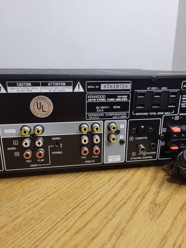 Kenwood KR-V95R AM FM Stereo Receiver Home Theater TUNER AMPLIFIER Tested - Picture 8 of 9