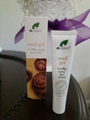 Dr. Organic Snail gel healthy aging eye serum 0.5oz/15ml Travel Size New Vegan