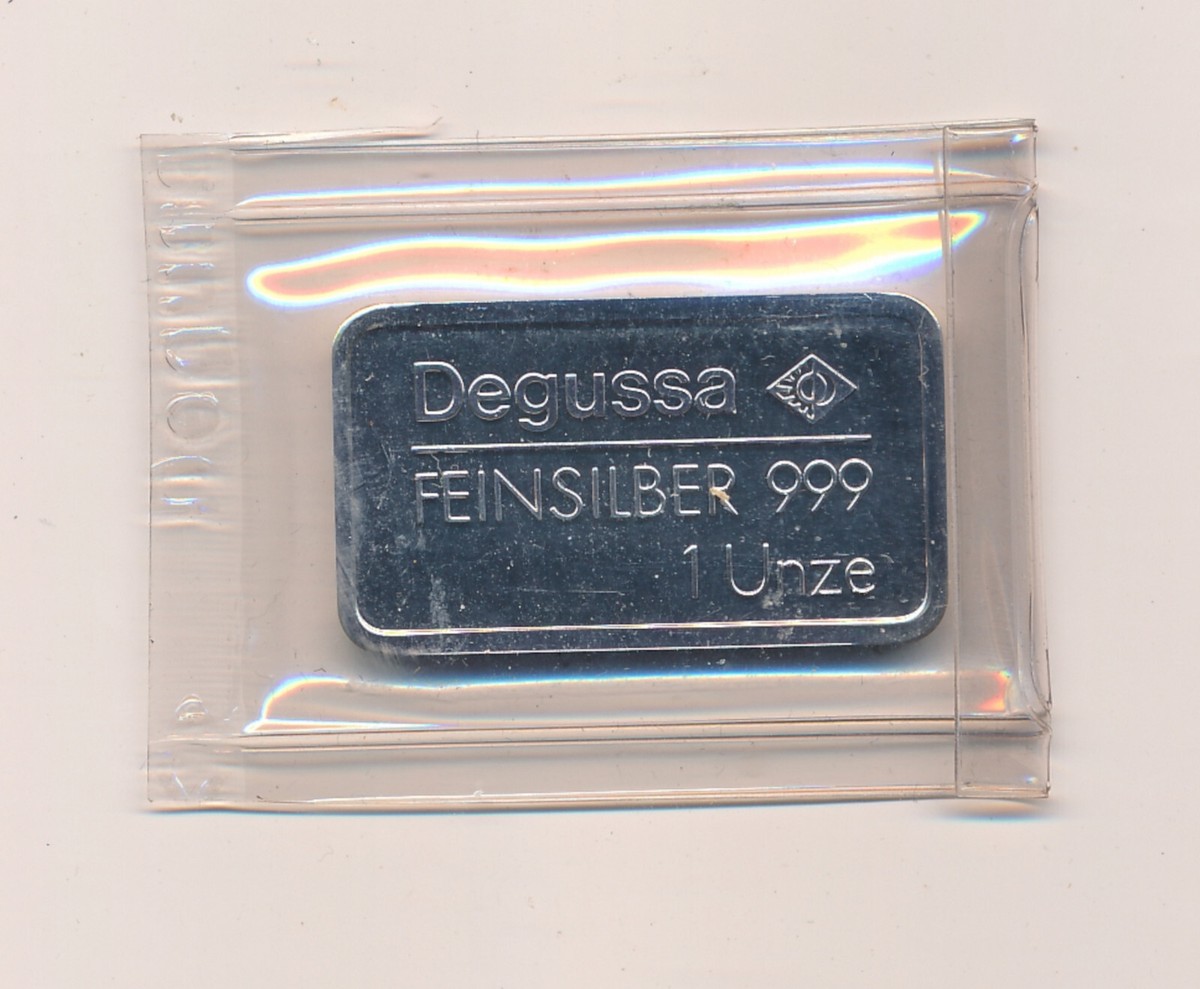 Degussa Silver Bar, 1 OZ Pure Silver, Car Series, Mercedes Typ 720
