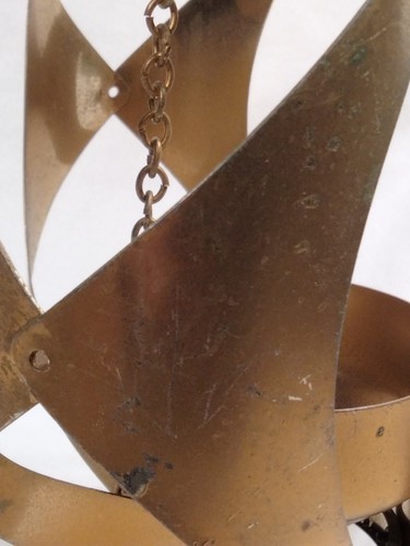 MCM Mascotte Portacandele in ottone da appendere metà secolo arredo casa alto 10,5" - Foto 5 di 12