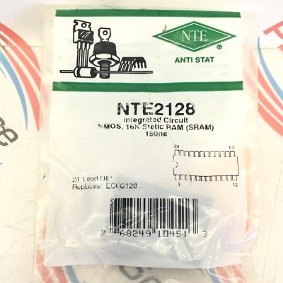 NTE  NTE2128 24-PIN DIP NMOS 16K STATIC RAM (SRAM) 150ns