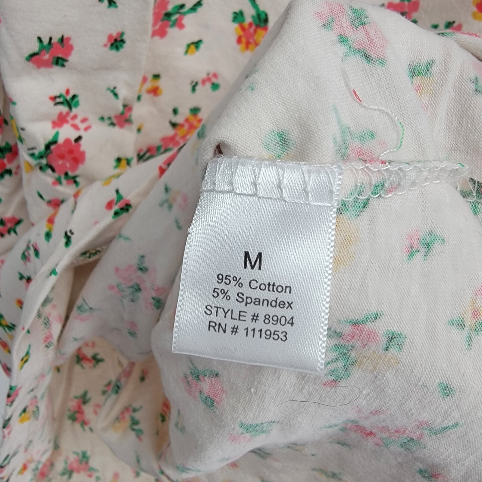 Womens Juniors Active Basic White Floral Tank Top… - image 6