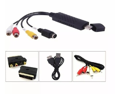 Komplettes USB 2.0 VHS Videorecorder zu DVD Konverter Kit mit Audio Video Aufnahme