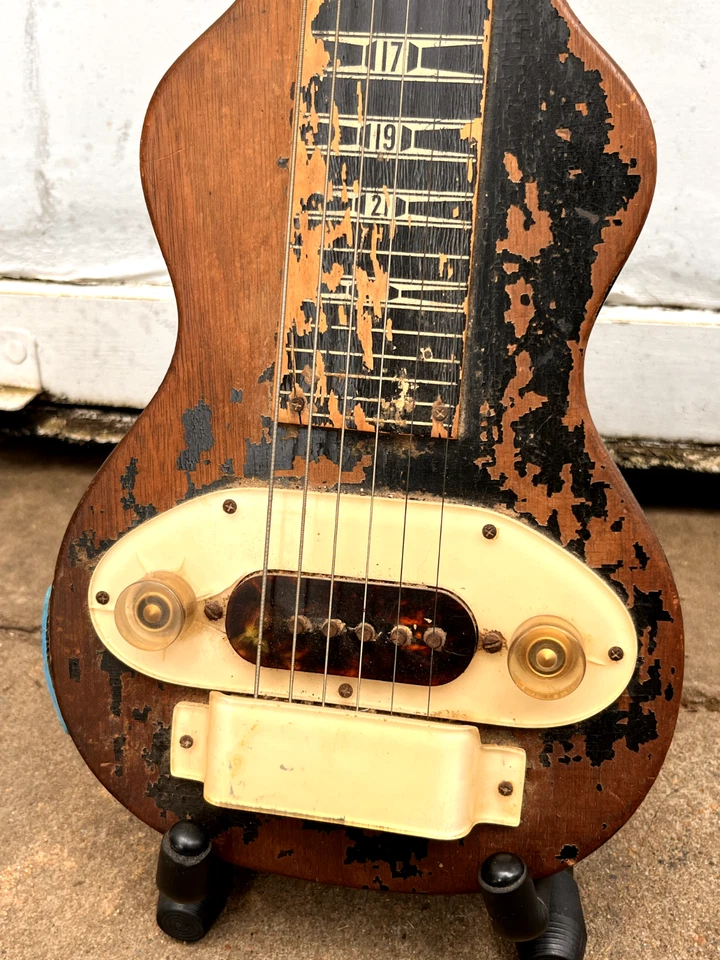 Guitarra vintage Gibson BR-6 Lap Steel - negra arrugada Foto 2 de 4