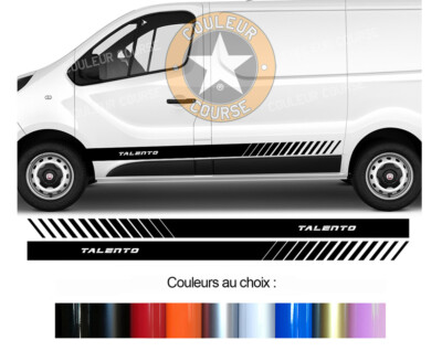2 UNTERE STREIFEN FÜR FIAT TALENTO SPORT DECO VAN STICKER BD500-65