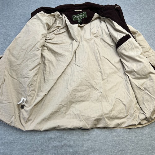 Eddie Bauer Jacket Mens XLT Beige Chore Nylon Windbreaker Barn Field Coat Lined - Picture 14 of 16