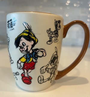 Disney PINOCCHIO Mug Cup Model Sheet Animators Sketch Rare HTF 2014 Collectible