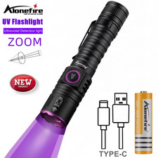 Zoom UV 365nm/395nm LED Flashlight High Bright Nail Beauty Cat Dog Urine Tinea