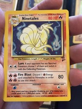 Pokemon TCG Ninetales Base Set 2 Holo Rare Card 13/130 WOTC LP