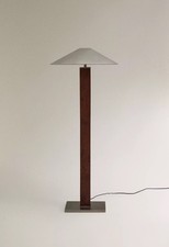 METAL AND WOOD FLOOR LAMP-Zara