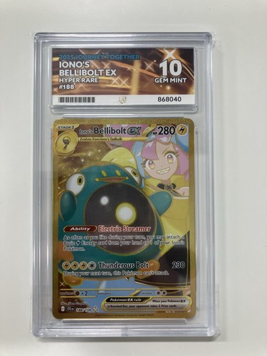Iono's Bellibolt ex graded ACE 10 for sale on eBay
