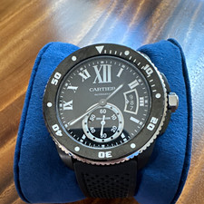 Cartier Calibre de Cartier Diver 42mm Black Dial Automatic Date Rubber Strap