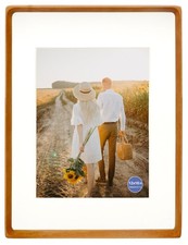 12x16 Picture Frames Teak Solid Wood Vertical Horizontal Standing Display Pho...