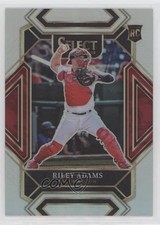2022 Panini Select Diamond Level Holo Silver Prizm Riley Adams #214 h3a