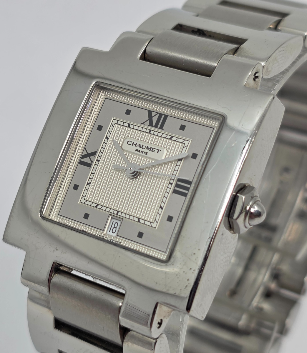 Chaumet Automatic Paris Square Date Stainless Steel Mens Watch