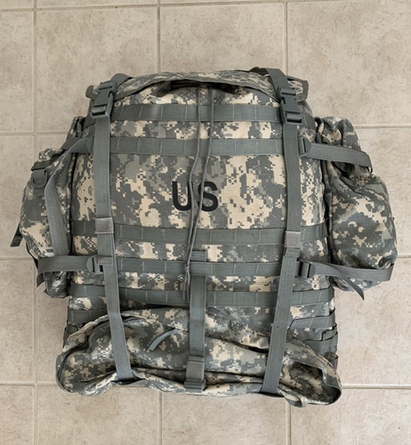 US Army MOLLE II Large Rucksack w/ Frame Pouches Straps Belt ~ Complete Backpack