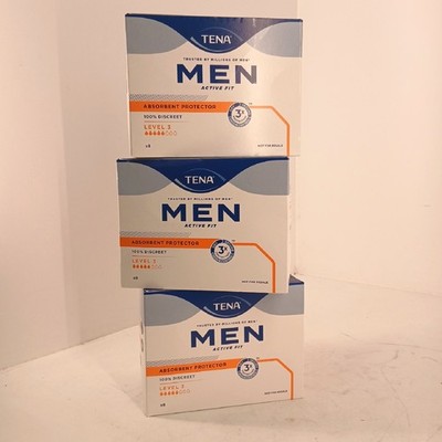 TENA MEN Schutzvorrichtungen Inkontinenzhilfen Monatliche Vorratspackung Essenti