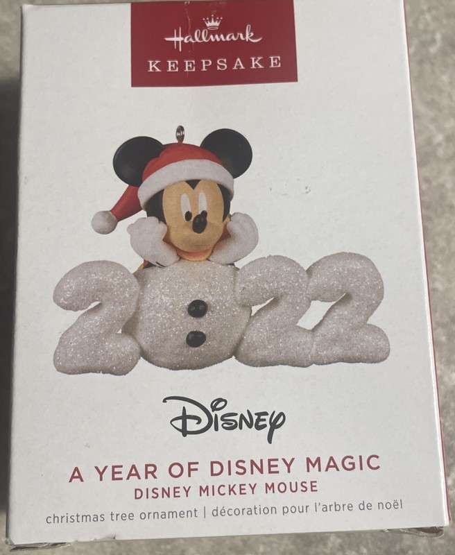 Hallmark 2022 A Year of Disney Magic Mickey Mouse Santa Hat Ornament Brand New