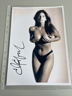 Cindy Crawford original signiert   GROSSFOTO 19 x 28 cm Sammlungsauflösung
