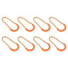 16Pcs U-Shape Zipper Pull Replacement Cord Extender 63.5mm Orange