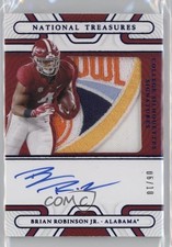 2022 National Treasures Collegiate Bowl Logo 2 6/10 Brian Robinson Jr Auto 0c3