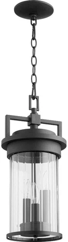 Dimas 3-Light Outdoor Pendant in Black - Damp Rated & Chain Mount Compatible - Picture 1 of 5