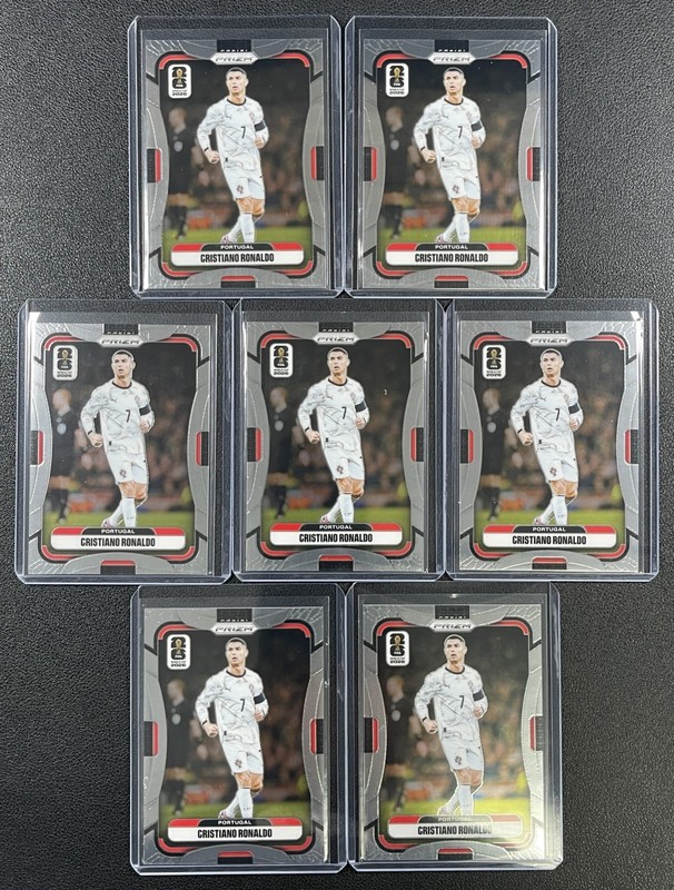 LOT OF 7 CRISTIANO RONALDO 2026 PANINI PRIZM WORLD CUP #367 PORTUGAL