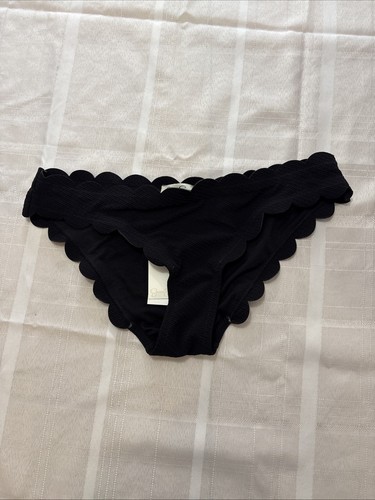 + New Jessica Simpson black Scalloped Bathing Suit Bottom M - Picture 1 of 5