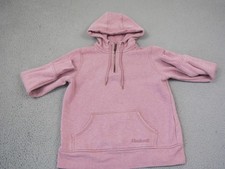 Carhartt Hoodie Womens Medium Pink Clarksburg 1/4 Zip Sweatshirt Pullover Soft