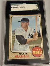 Mickey Mantle 1968 Topps SGC 5 #280 New York Yankees Excellent