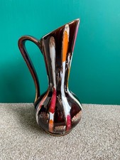 Vintage German Pottery Jasba Keramik Vase / Jug 8"  207 22