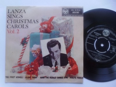 Mario Lanza Sings Christmas Carols Vol 2 EP RCA RCX162 EX/EX 1950s picture sl...