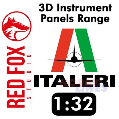 Red Fox Studio 3D Printed Instrument Panel Set ITALERI Model 1:32 Decal Range