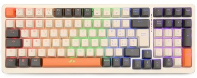 Rii RK909 - Leise mechanische Tastatur, RGB, Hot Swap, Triple Connection