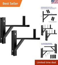 Neat Cable Management Wall Mount Speaker Brackets - Heavy Duty 90 Lbs Capacity