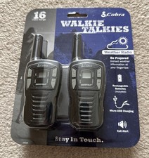 Cobra CXT195 16 Mile Range Walkie Talkies Weather Radio