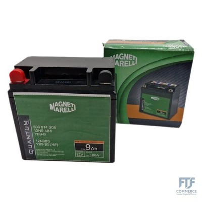 Quantum Energy Magneti Marelli Motorrad- und Rollerbatterie, 9 Ah, 12 V, 100 A, 
