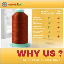 Durable Nylon Thread for Leather Upholstery - 1250 Yds