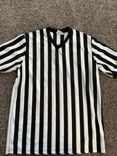 Men s XL Referee Striped Shirt Short Sleeve