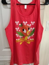Disney World Vintage Logo Orange Bird Tank Top Large/XL Unisex