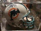 Junior Seau Signed Mini Helmet Miami Dolphins, Authenticated with case