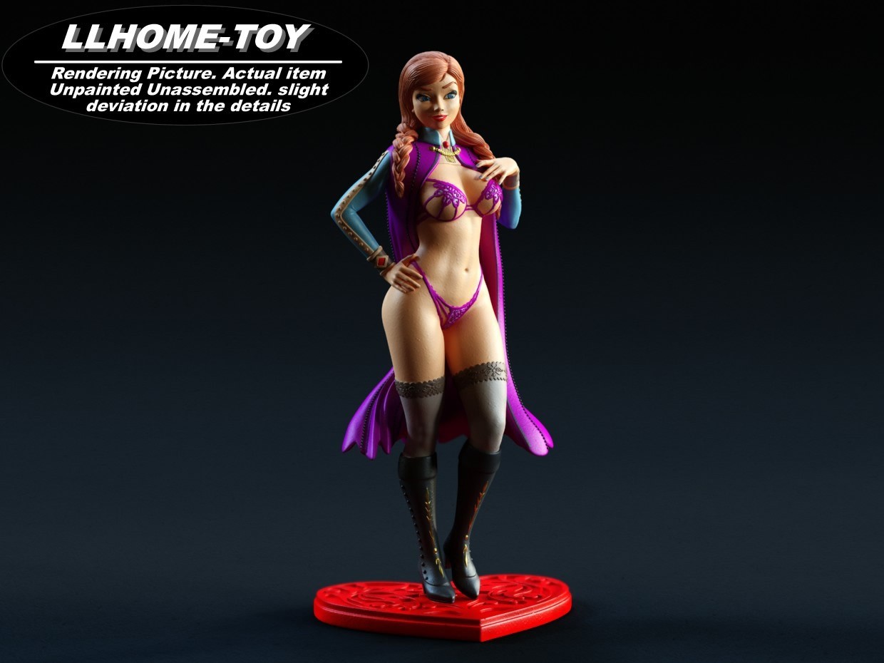 Figura GK modelo impresión 3d resina princesa invierno 26 cm de altura sin pintar sin montar