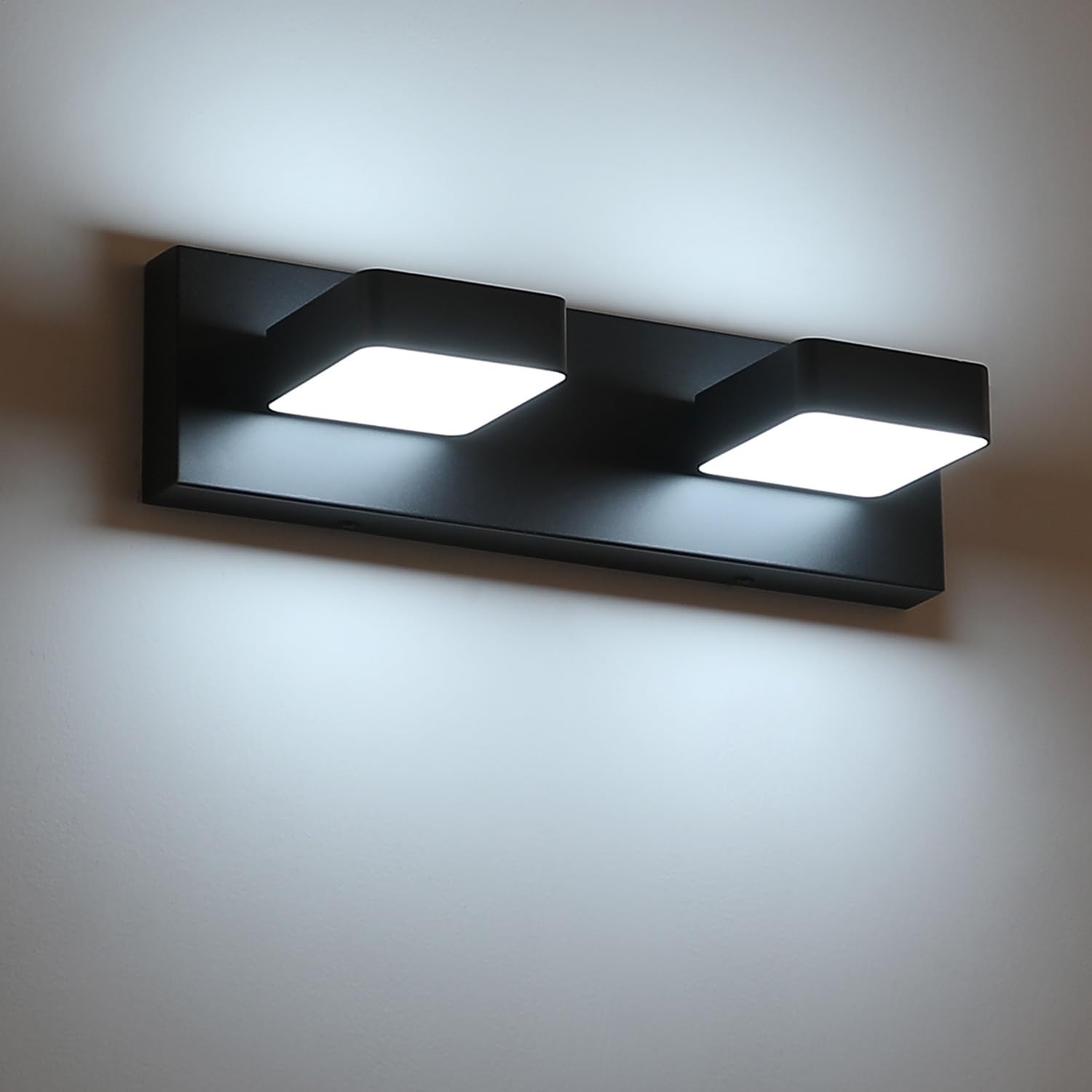 2-Light LED Modern Bathroom Vanity Light Fixtures (15.5-Inch, Cool White 6000...