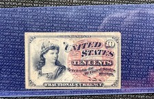 10 CENT FRACTIONAL CURRENCY (( VF+)) US Paper Money Auction